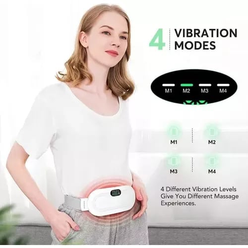 Cinturón Térmico Eléctrico Recargable con Masaje – Alivio Cólicos y Dolor Abdominal