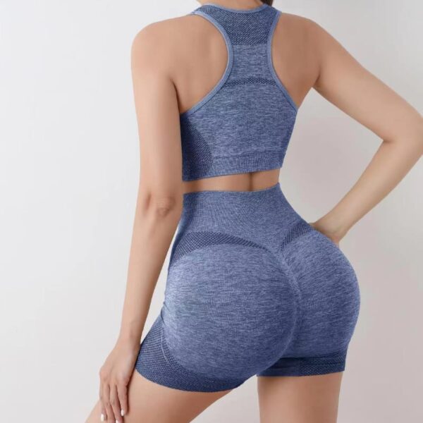 Conjunto Deportivo Mujer 2 Piezas – Short Levanta Cola y Top de Compresión