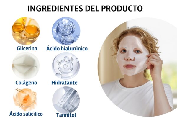 Mascarilla de Colágeno Hidratante para Piel Tersa y Suave – Antiedad