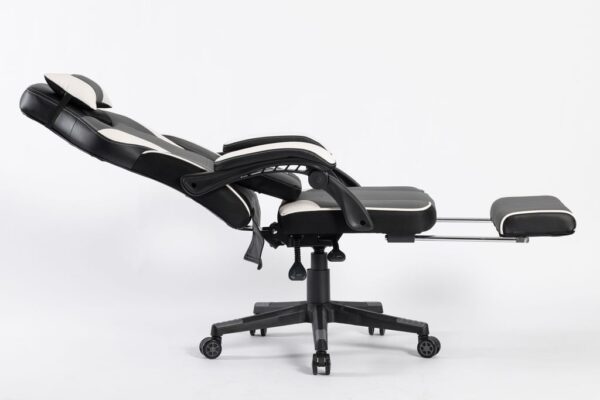Silla Gamer Edifice Gris | Ergonómica, Reclinable y con Reposapiés Acolchado