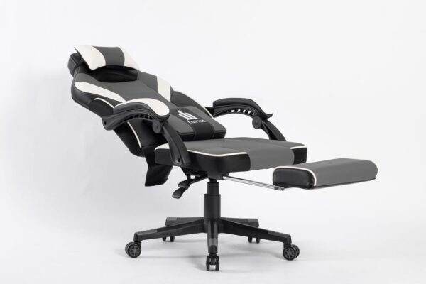Silla Gamer Edifice Gris | Ergonómica, Reclinable y con Reposapiés Acolchado